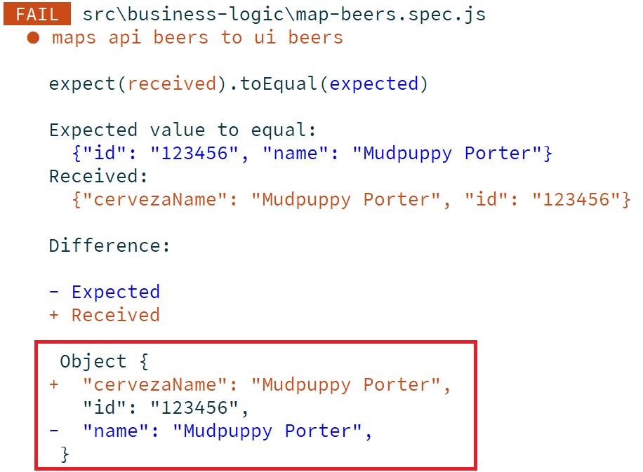 Friendly error message from Jest
